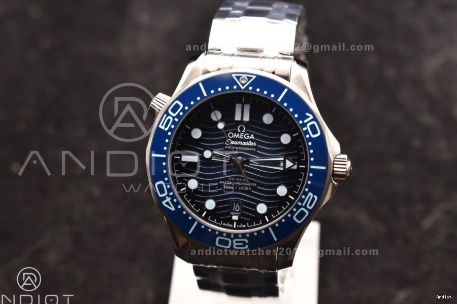 Seamaster Dial on 1:1 A8800 Summer Edition Bracelet 300 Blue SS VSF Best 0115